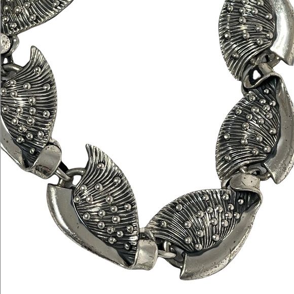 Vintage Sterling silver 925 Danecraft bracelet fancy shell design - Picture 5 of 9